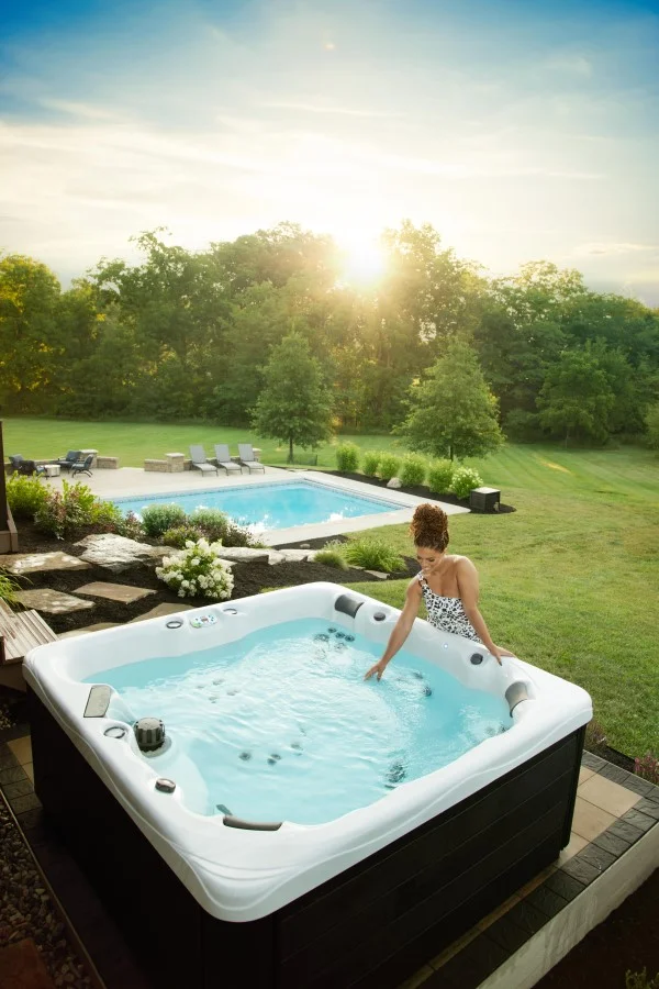 hot tub control panel overview - touchscreen