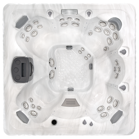 twilight spas ts 8.25 — 7 person hot tub top view